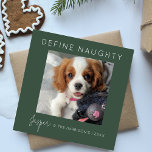 Cartes Pour Fêtes Annuelles Définir Naughty | 5 Collage photo | Noël<br><div class="desc">Envoyez une bonne fête cette année avec une carte de Noël personnalisée ! Notre design comprend une grande image portant votre nom, votre nom de famille et l'année, ainsi qu'un vibrant collage photo de quatre photos supplémentaires au dos. Prêt à définir le coquin ? Envoyez cette carte festive et laissez...</div>