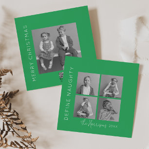 Cartes Pour Fêtes Annuelles Définir Naughty 5 Noël en collage photo
