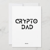 Cartes Pour Fêtes Annuelles Définition Crypto Papa Bitcoin HODL Fête des Pères (Dos)