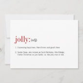 Cartes Pour Fêtes Annuelles Définition de Jolly Noël (Devant)