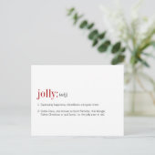 Cartes Pour Fêtes Annuelles Définition de Noël Jolly (Debout devant)