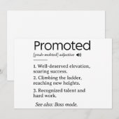 Cartes Pour Fêtes Annuelles définition drôle de collaborateur promue (Devant / Derrière)