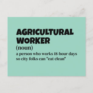 Cartes Pour Fêtes Annuelles Définition humoristique des emplois agricoles - Tr