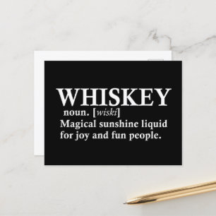 Cartes Pour Fêtes Annuelles Définition Whiskey drôle alcool dire des cadeaux