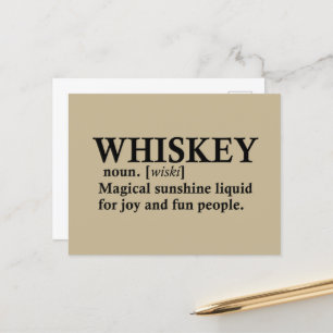 Cartes Pour Fêtes Annuelles Définition Whiskey drôle alcool dire des cadeaux