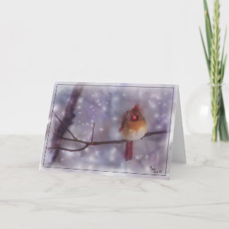 Cartes Pour Fêtes Annuelles Défunte Madame froide Cardinal de jour