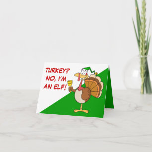 Cartes Pour Fêtes Annuelles Déguisement drôle de la Turquie de thanksgiving