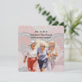 Cartes Pour Fêtes Annuelles Déjeuner de la Saint-Valentin entre dames seniors (Debout devant)