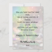 Cartes Pour Fêtes Annuelles Délicat trèfle à quatre feuilles au soleil (Dos)