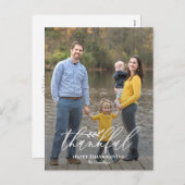 Cartes Pour Fêtes Annuelles Délicate Branche Editable Couleur Thanksgiving (Devant / Derrière)