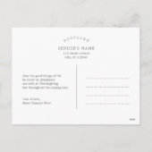 Cartes Pour Fêtes Annuelles Délicate Branche Editable Couleur Thanksgiving (Dos)