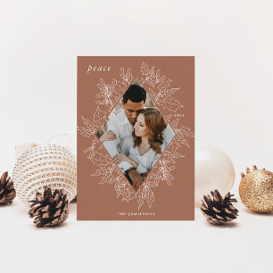 Cartes Pour Fêtes Annuelles Delicate Holly Photo élégante