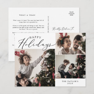 Cartes Pour Fêtes Annuelles Delicy Happy Holidays 3 Photo Family Newsletter