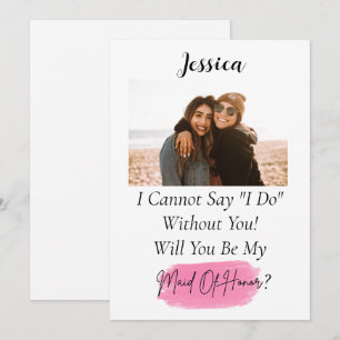 Cartes Pour Fêtes Annuelles Demande de témoin de mariage par photo