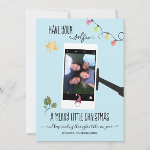 Cartes Pour Fêtes Annuelles Demandez à votre selfie une petite photo de Noël