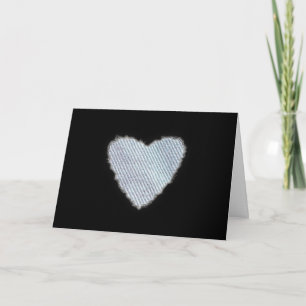 Cartes Pour Fêtes Annuelles Denim Heart Valentine Love Romance