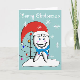 Cartes Pour Fêtes Annuelles Dentist Christmas Toot CardsWith Tooth Decorations
