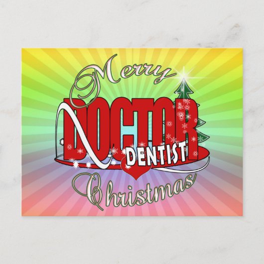 CARTES POUR FÊTES ANNUELLES DENTISTE DE NOËL (Devant)