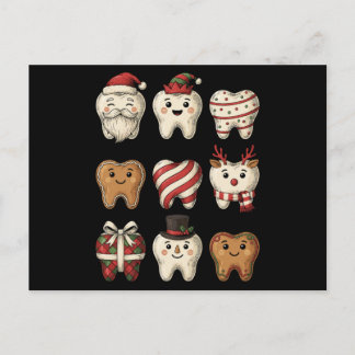 Cartes Pour Fêtes Annuelles Dents de Noël Dentiste Santa Gâteau Dentiste