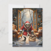 Cartes Pour Fêtes Annuelles Déplaisant Noël Goblin - Imaginaire sombre Evil Pè (Dos)