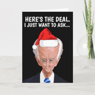 CARTES POUR FÊTES ANNUELLES DÉPLAISANTE JOE BIDEN SNIFF CHRISTMAS GREETING CAR