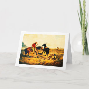 Cartes Pour Fêtes Annuelles Dernière guerre whop, amérindien