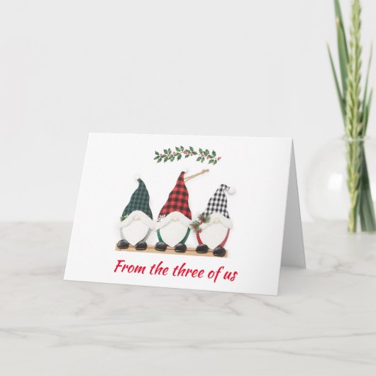 CARTES POUR FÊTES ANNUELLES DES 3 D'ENTRE NOUS=SOUHAITS DE JOIE (Devant)