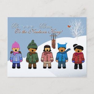 Cartes Pour Fêtes Annuelles Des enfants chantent "Gloria to the Newborn King,"