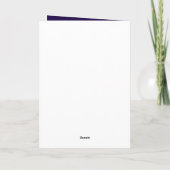 Cartes Pour Fêtes Annuelles Des fleurs de Menorah en or bleu Hanoukka (Dos)