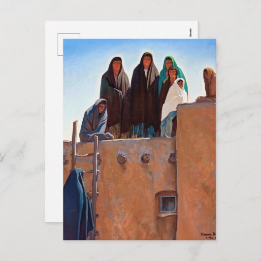 Cartes Pour Fêtes Annuelles Des regards de la maison par Maynard Dixon (Devant / Derrière)