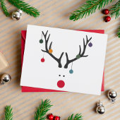 Cartes Pour Fêtes Annuelles Des rennes de Noël abstraits et amusants sur blanc