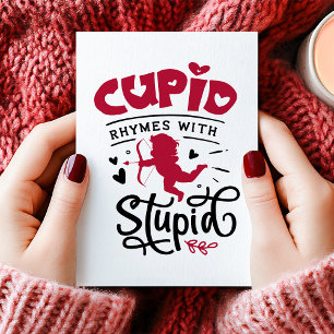 Cartes Pour Fêtes Annuelles Des rimes mignonnes avec un anti-Valentin stupide