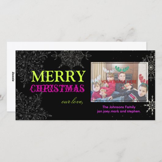 Cartes Pour Fêtes Annuelles Des snowflakes de PixDezines, des Christmas, des c (Devant / Derrière)