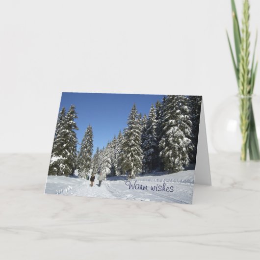 Cartes Pour Fêtes Annuelles Des souhaits chaleureux (Devant)