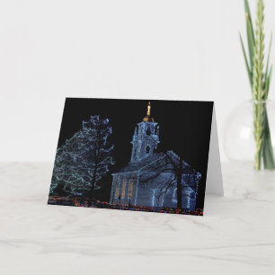 Cartes Pour Fêtes Annuelles Descendent la nuit - village supérieur du Canada -