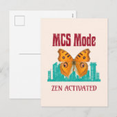Cartes Pour Fêtes Annuelles Description de l'activation du mode MCS Zen Papill (Devant / Derrière)