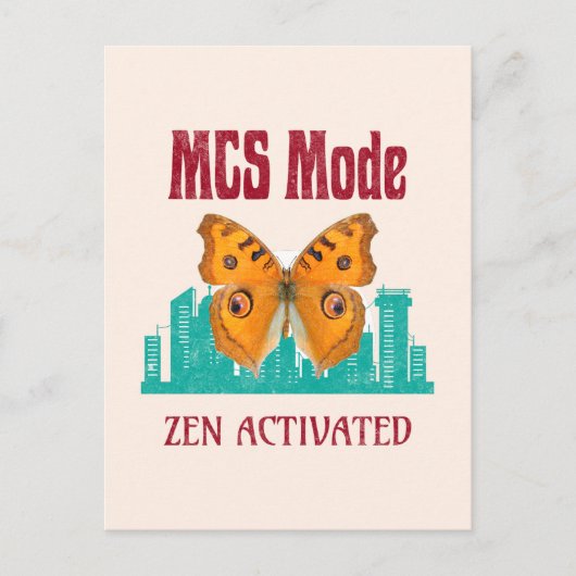 Cartes Pour Fêtes Annuelles Description de l'activation du mode MCS Zen Papill (Devant)