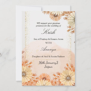 Cartes Pour Fêtes Annuelles Design Beige & Rose personnalisable avec Ac Botani
