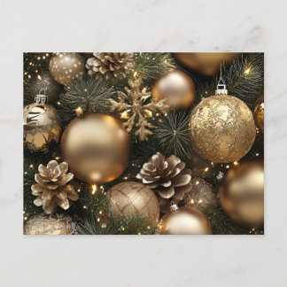 Cartes Pour Fêtes Annuelles Design de Noël Gold & Glam