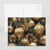 Cartes Pour Fêtes Annuelles Design de Noël Gold & Glam (Devant / Derrière)