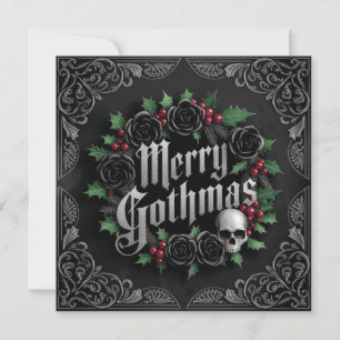 Cartes Pour Fêtes Annuelles Design de Noël gothique victorien - Élégance sombr