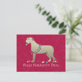 Cartes Pour Fêtes Annuelles Design de Noël irlandais Wolfhound (Debout devant)