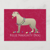 Cartes Pour Fêtes Annuelles Design de Noël irlandais Wolfhound (Devant)