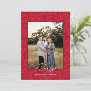 Cartes Pour Fêtes Annuelles Design de Noël Rouge Poinsettia
