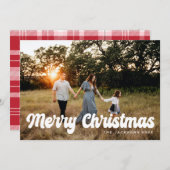 Cartes Pour Fêtes Annuelles Design de Noël super Retro Joyeux (Devant / Derrière)