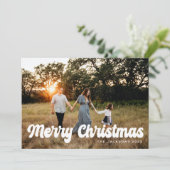 Cartes Pour Fêtes Annuelles Design de Noël super Retro Joyeux (Debout devant)