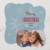 Cartes Pour Fêtes Annuelles Design de Noël vintage (Devant / Derrière)