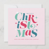 Cartes Pour Fêtes Annuelles Design de typographie moderne de Noël (Devant)