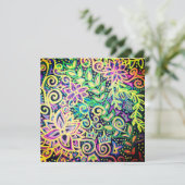 Cartes Pour Fêtes Annuelles Design floral clair (Debout devant)