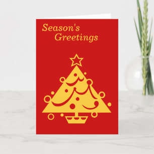 Cartes Pour Fêtes Annuelles design graphique or arbre pour noël minamaliste